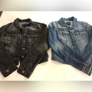 Women’s 2pc lot of Jessica Simpson Blue & Black Jean Jackets Size S/M